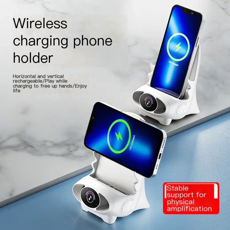 V8 Desktop Chair with Wireless Charger and Phone Stand